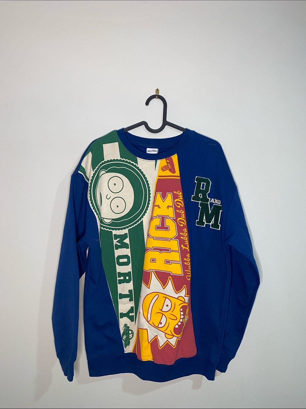 Urban Outfitters Men's Crewneck Sweatshirt - Blue, Green, Yellow, Red